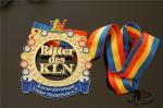 Colorfull And 3D Embossed Metal Award Medals Center Cut Out Shiny Gold