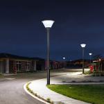 Outside Waterproof Solar Pillar Light Lamp Landscape Post Garden Outdoor 9000K