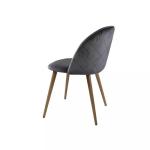 Minimalist Fabric Grey Dining Chairs 47*48*78*45cm Light Grey Velvet Dining