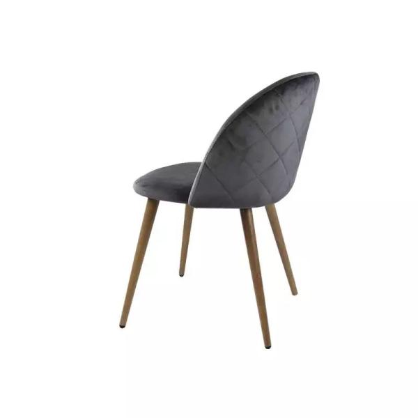 Minimalist Fabric Grey Dining Chairs 47*48*78*45cm Light Grey Velvet Dining