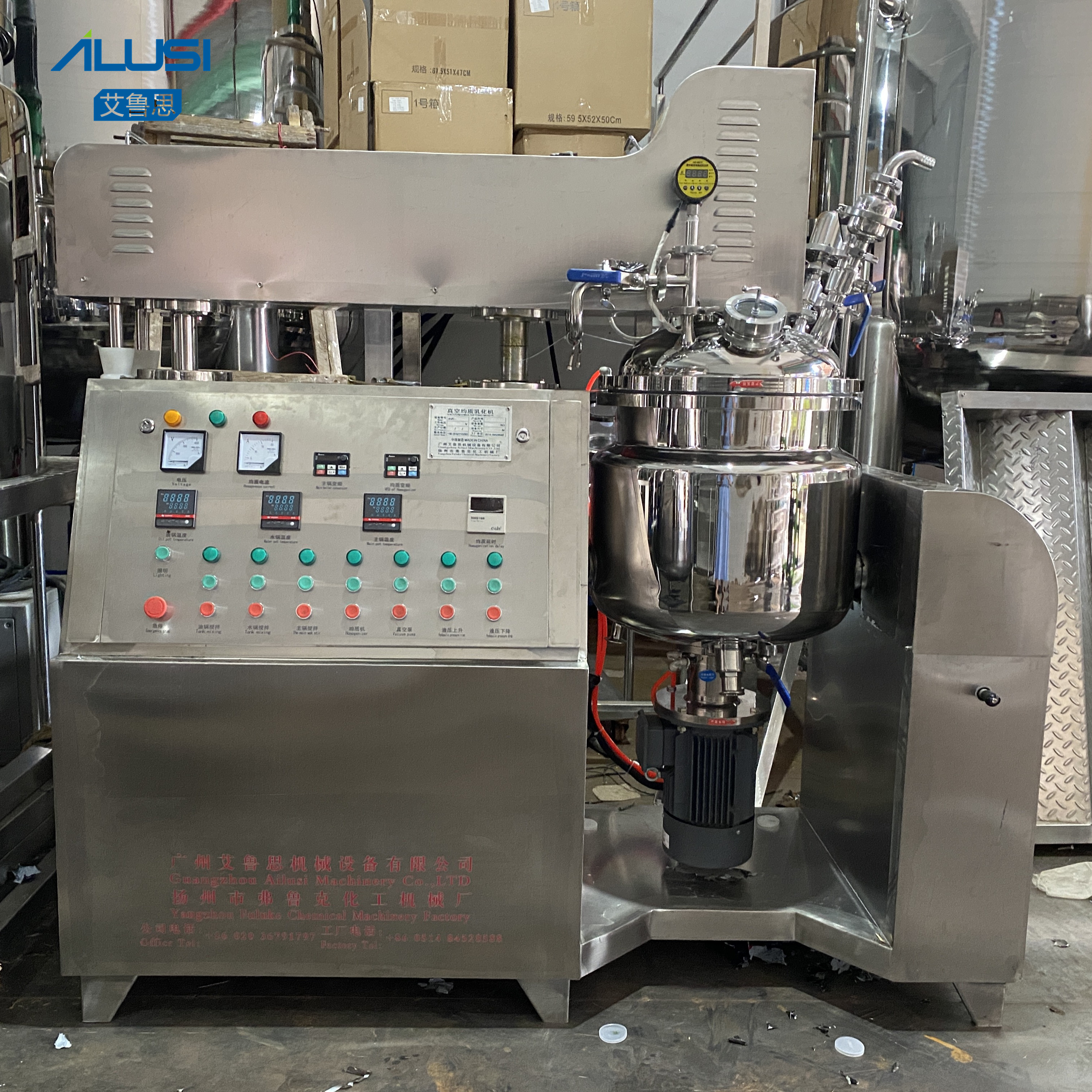 3600rpm Cosmetic Cream Making Machine Lifting Vacuum Homogenizing Emulsifier Homogenizer Machine