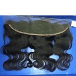 100% Virgin Human Hair Frontal Lace Closure with Baby Hair 13x4 Peruvian Virgin