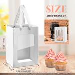 Paper Gift Bags With Clear Window Flower Bouquet Bags for Present Bridal Shower