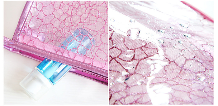 Womens Transparent PVC Bag SGS Certification 22x14x8 CM Size Customized Logo