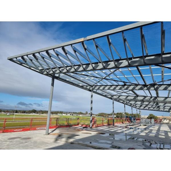 Large Span Galvanized Steel Structure Building Hot Rolled For Stadium Football Field