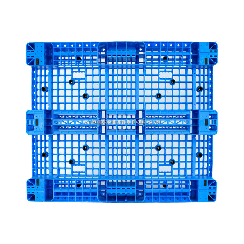1 Ton Heavy Duty Plastic Pallet Euro Pallet Single Faced with HDPE PP and PE Materials