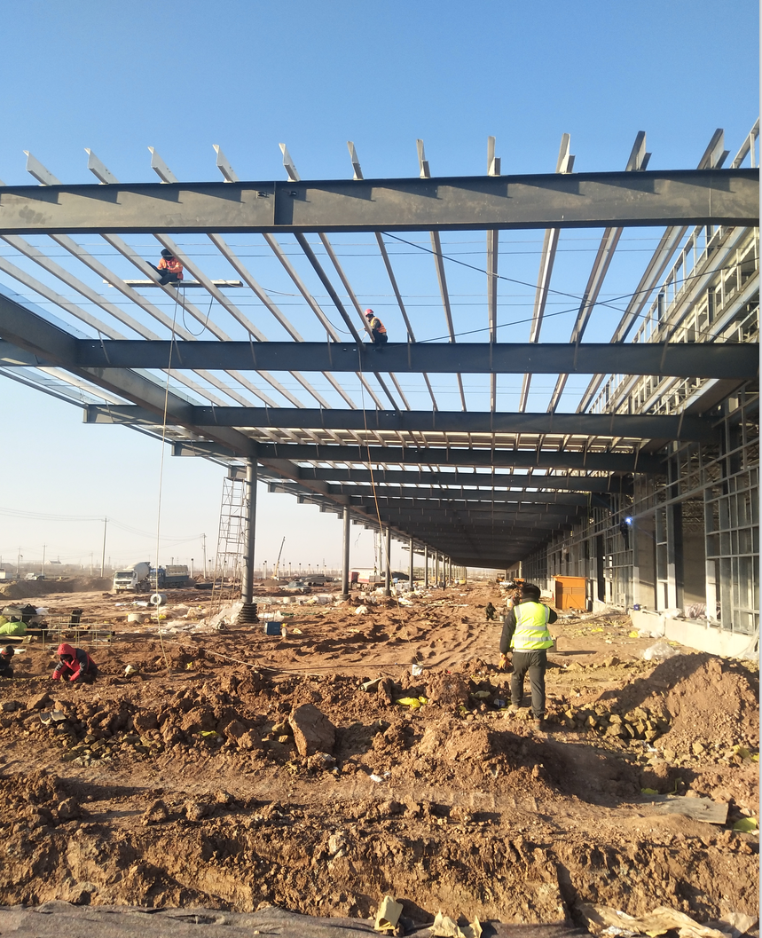 Prefabricated Lightweight Steel Frame Buildings For Warehouse Rent Logistics Distribution