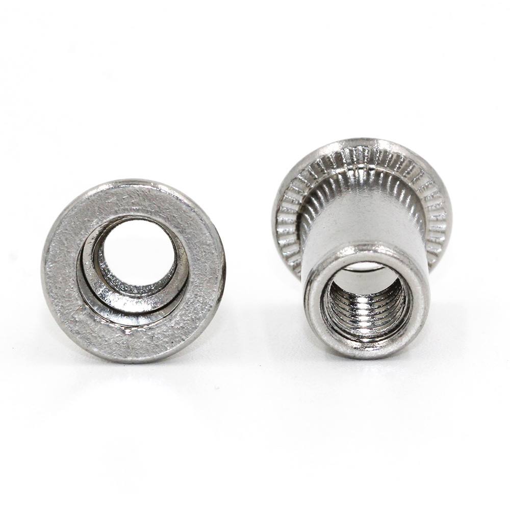 Nickel Plated Stainless Steel Rivet Nut Flat Head Grade 8.8 For Heavy Duty