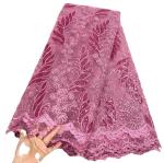 2023 Cheap pink tulle lace nigerian net lace fabric for dress french lady dress