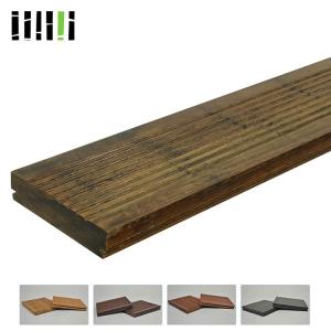 Wholesale Outside Good Quality Deep Carbonized Outdoor Glossy Bamboo Floor Decking from china suppliers