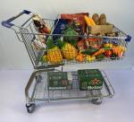Metal Convenience Store Grocery Shopping Trolley 135L CE Certificate
