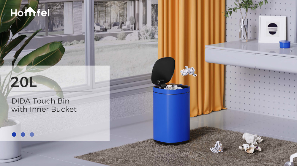 30L 40L 50L Household Office Touch Garbage Can Big Capacity Standing Press Design