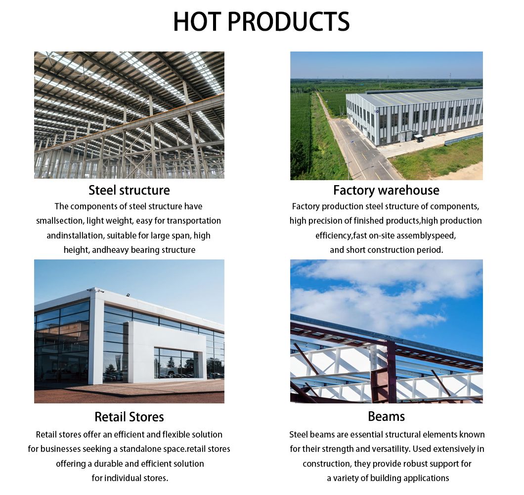Water Proof Hurricane Proof Warehouse Modern Modular House Metal Prefab Steel Structure Building Good Customized