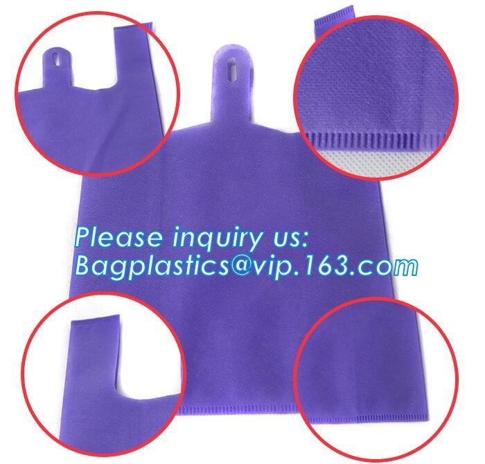 pp non woven t shirt bag, handy bag, handle bag, non woven fabric vest handle bag, vest carrier, handy bag, grocery hand