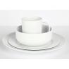 Buy cheap Flat Rim Classic Porcelain Dinnerware Sets Super White Round Shape from wholesalers