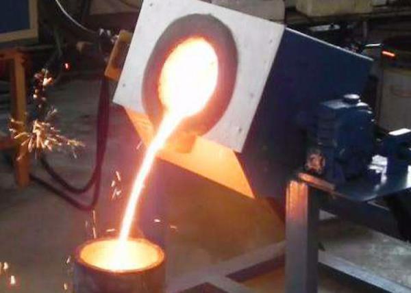 50kg Copper Melting Medium Frequency Induction Melting Furnace Oven 45 Kw 1300