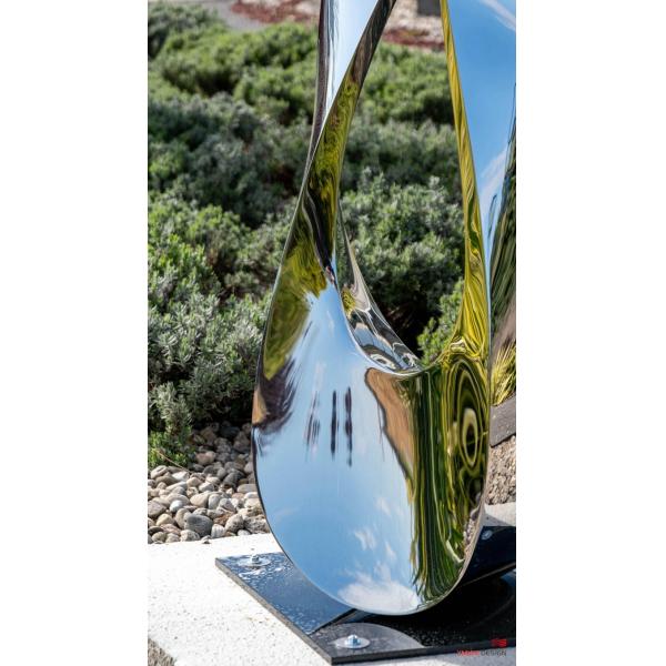 Large Mobius H6 Stainless Steel Sculpture Abstract Outdoor Art for Contemporary Decor