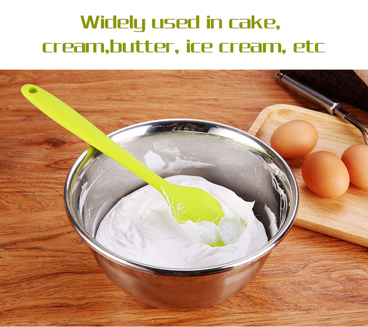 10.2in Silicone Scraper Spatula Rubber Scraper For Baking With Stainless Steel Core