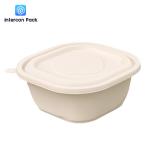 Ovenable Paper Food Tray With Lid 540ml Sugarcane Bagasse Matrial
