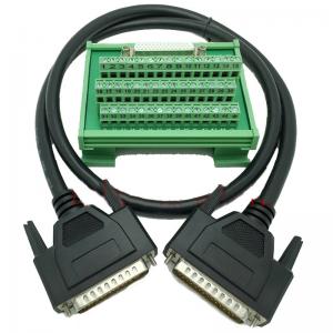 China DB44 D Sub Female socket terminal block breakout board adapter with 1 meter cable on sale