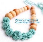 Rainbow Crochet necklace, cotton Nursing necklace Fashion Accessory, crochet,