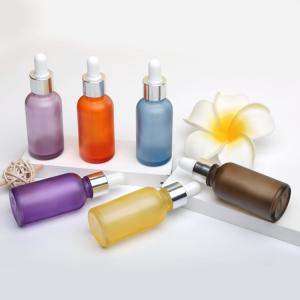 Wholesale Wholesale 20ml 50ml 100ml Frosted Glass Dropper Bottle For Serum Essential Oil Essence Custom Design Makeup Packaging from china suppliers
