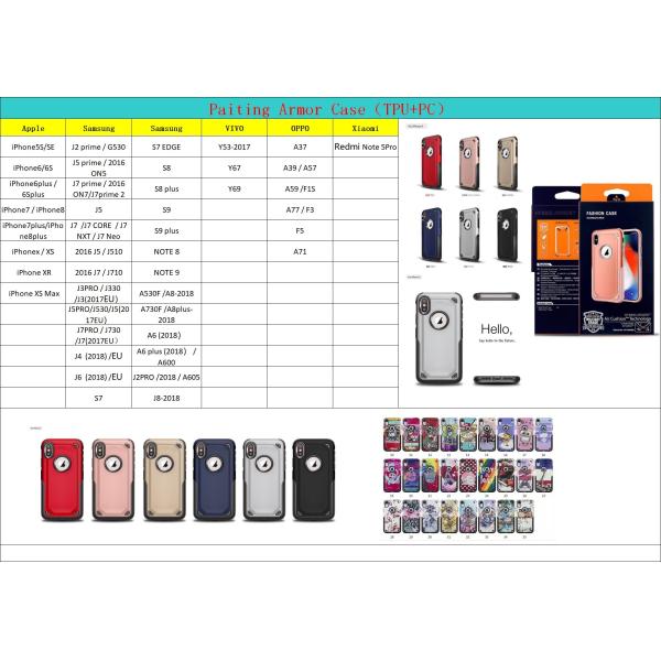 Can Custom Colorful Paiting 2 in 1 PC TPU Armor Case Back Cover for Vivo Y53 2017 Y67 Y69 Xiaomi Rdmi note5 Pro