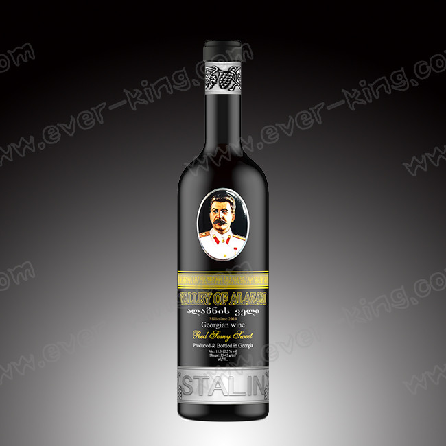 Manufacturer Custom Metal 3M Sticker Stalin Head Aluminium Label For Wine