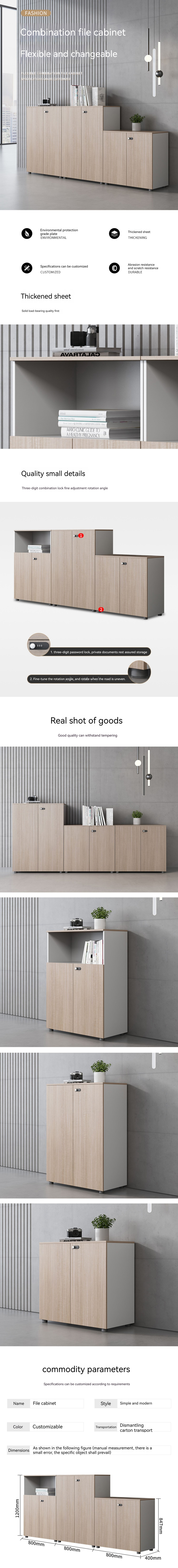 Office Filing Cabinet Wood Office Drawer Cabinet Movable Three Drawer Office Cabinet With Door