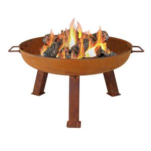 China Outdoor steel Fire Pit Wood Burning Garden Decorative Corten Steel Fire Pits Bowl on sale