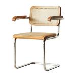Mid Century Modern Rattan Dining Chairs Metal Frame Cane Rattan Dining Chair