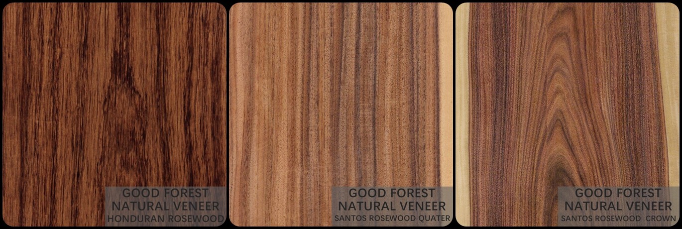 Hotel Rosewood Natural Wood Veneer Of Crown Cut Quarter Straight
