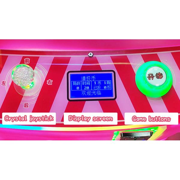 Mini Arcade Claw Machine Pink With Display Screen Coin-operated Toy Vending Machine