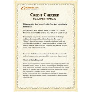 Jiaxing Haina Fastener Co.,Limited Certifications