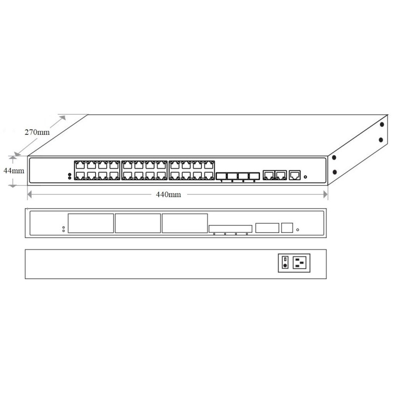 Enterprise 30 Port 2.5G Managed PoE Switch With 240Gbps Switching Capacity