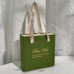 10x10x3.5cm Small Jewelry Packaging Boxes Grass Green Paper Square Shape With