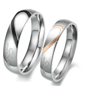 Wholesale Tagor Jewelry Super Fashion 316L Stainless Steel couple Ring TYGR134 from china suppliers