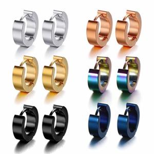Wholesale Stainless Steel Small Hoop Earrings Set Clip On Earrings Set for Men Women Huggie Earrings Non-Piercing from china suppliers