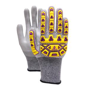 Wholesale HPPE Impact Protection TPR Gloves Customized Abrasion Resistant PU Palm Coated Gloves from china suppliers
