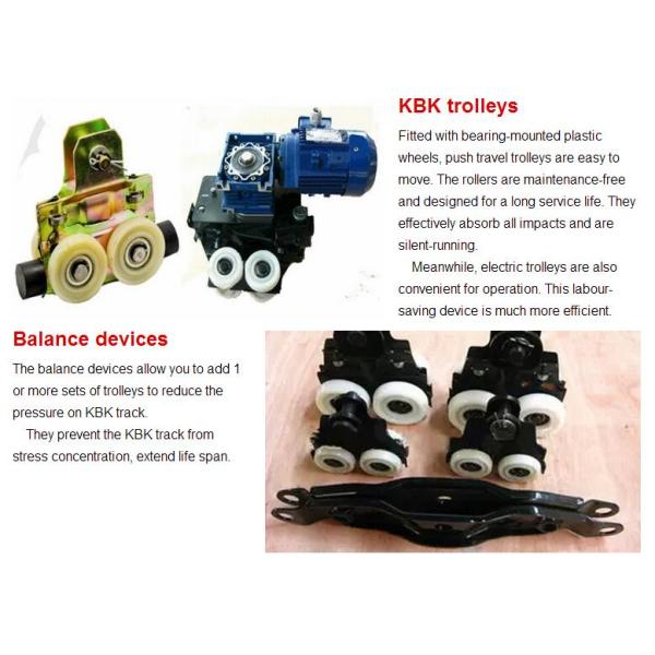 Lifting Crane Hoisting Equipment KBK Crane To Lift Goods With Electric Hoist Chain Hoist KBK Rail