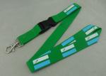 Blue Sporting Meeting Promotional Lanyards Single Side Polyester