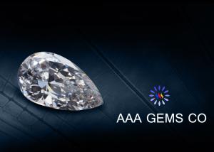 Wholesale Custom Jewelry Pear Cut Moissanite 4 Carat Supper White Color from china suppliers