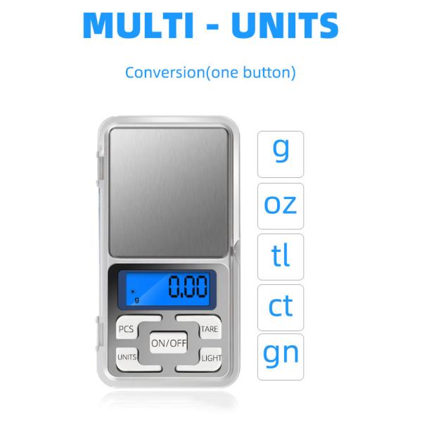 ABS Pocket Scales Digital 001G Mini Jewelry Digital Scale Balance Calculator with LCD Display