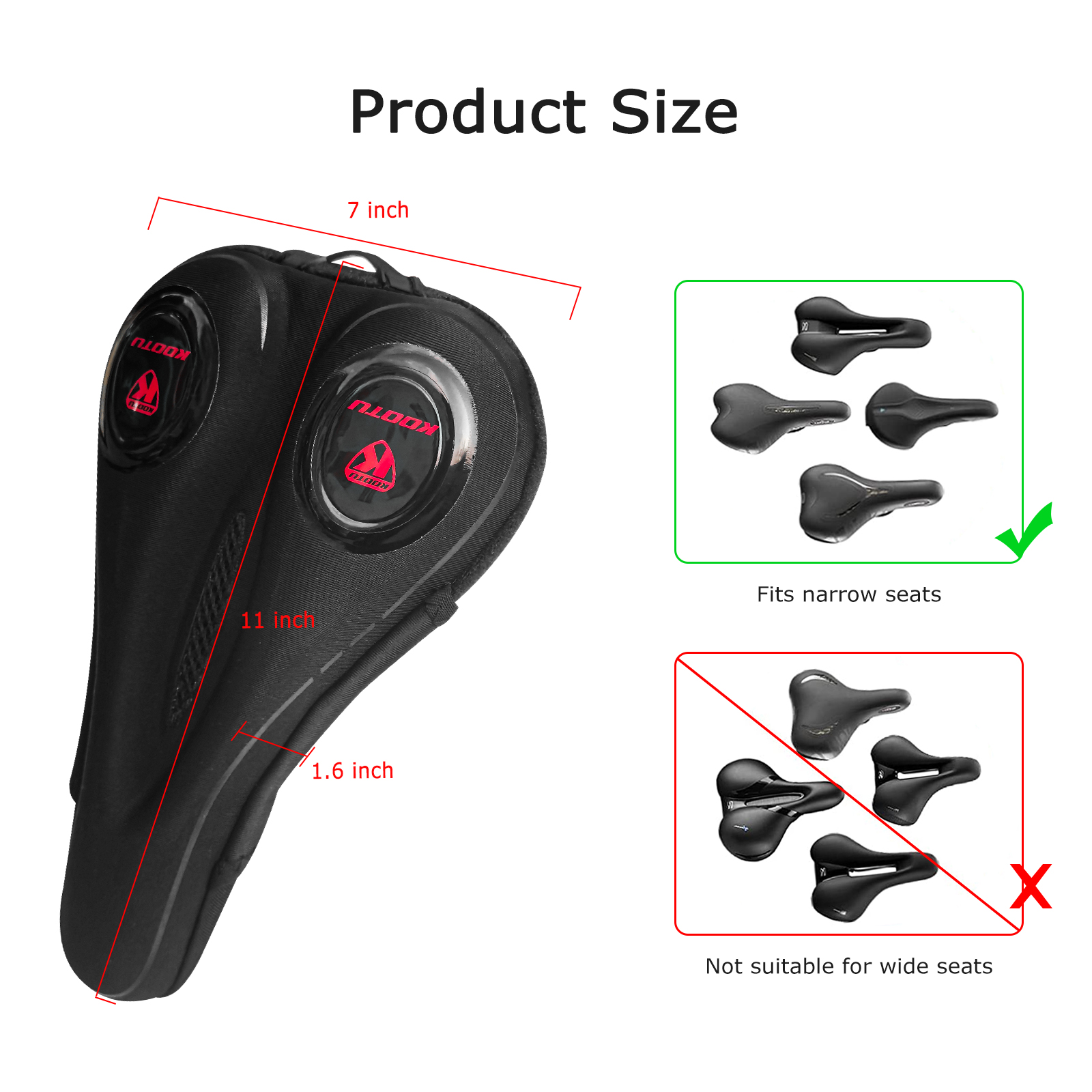 Bike And Cycle Accessories , 3CM Thick Bike Seat Sponge Imitation Leather
