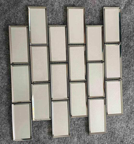 Iridescence 1.36kgs Subway Glass Mosaic Tile , Countertop 300x300mm Decor Floor