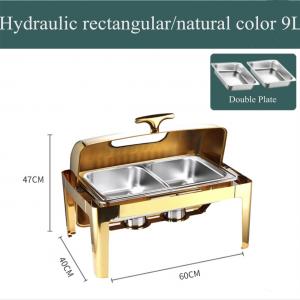 China Stainless Steel Rectangular Visible Buffy Stove Heating Meal Hotel Insulation Full Flip Meal on sale
