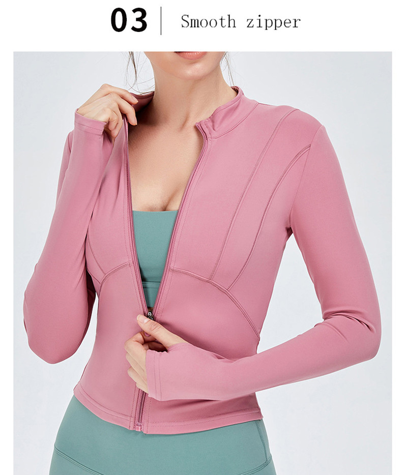 Women's Full Zip Sports Horse Riding Tops Solid Color Long Sleeve Soft Nylon Shirts