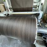 Black Wood Grain Embossed PVC Decorative Foil For MDF Cabinet Door Vacuum