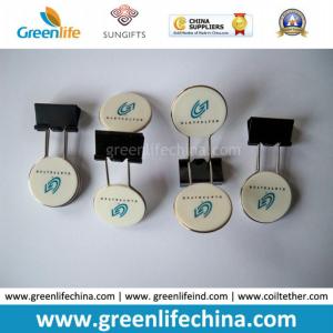 Wholesale Fashionable Round Plastic Logo Sheet Office Promotional Binder Clips from china suppliers
