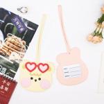 Cartoon Animal Design Silicone Luggage Tags Customized Travel ID Labels Name